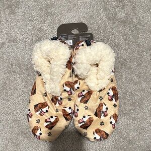 Cozy Dog Print Slippers